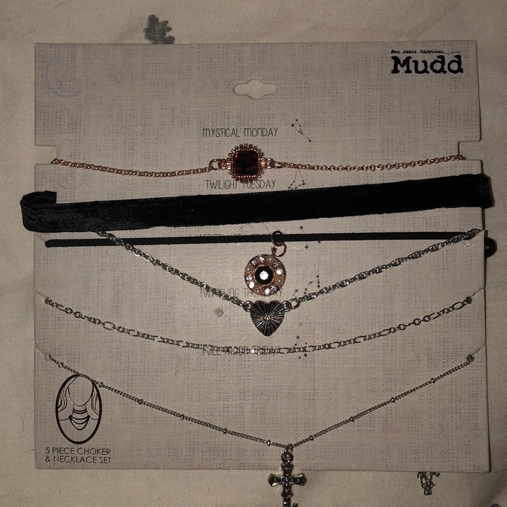 5 Piece Choker Necklace Set